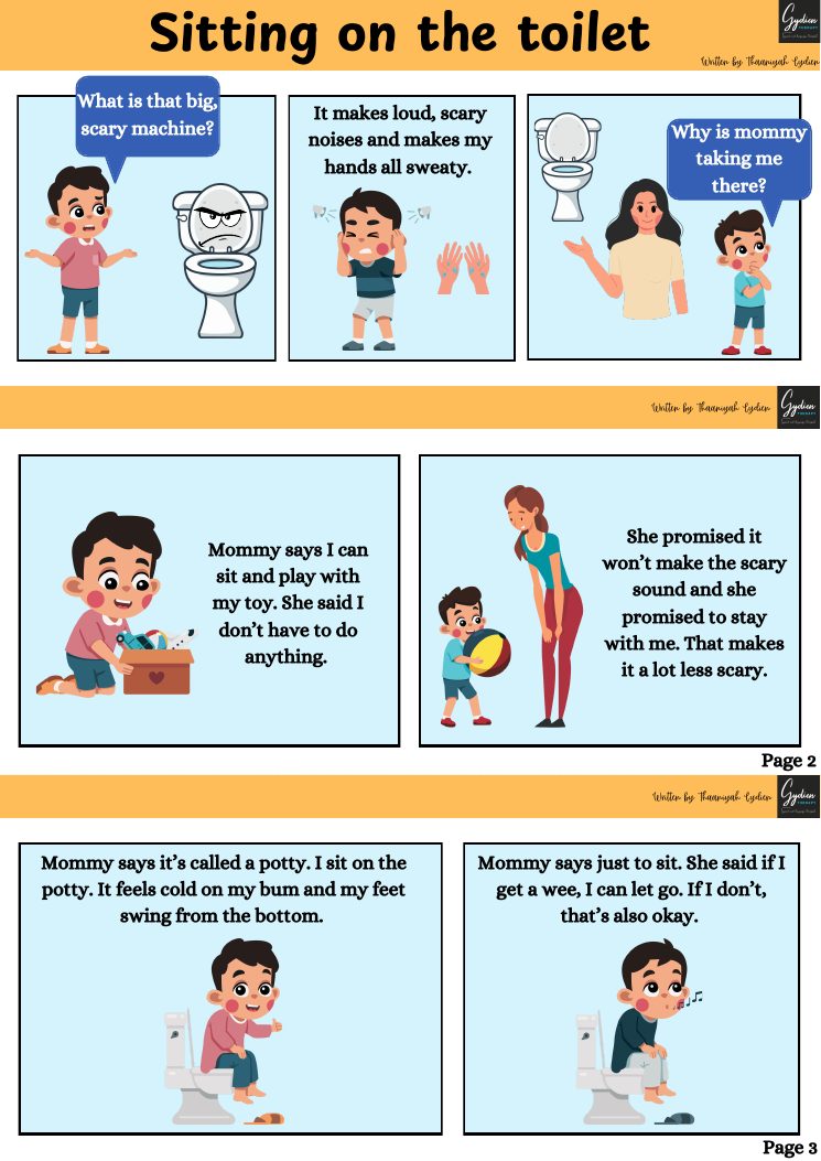 Cover of the social story: Sitting on the toilet