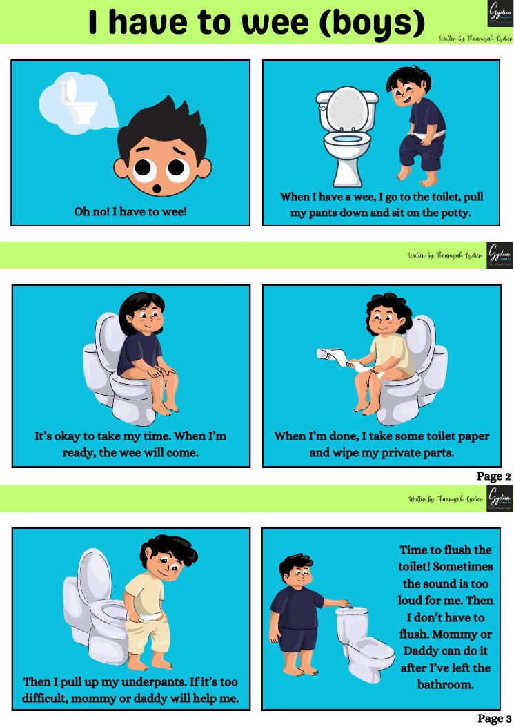Cover of the social story: I have to wee