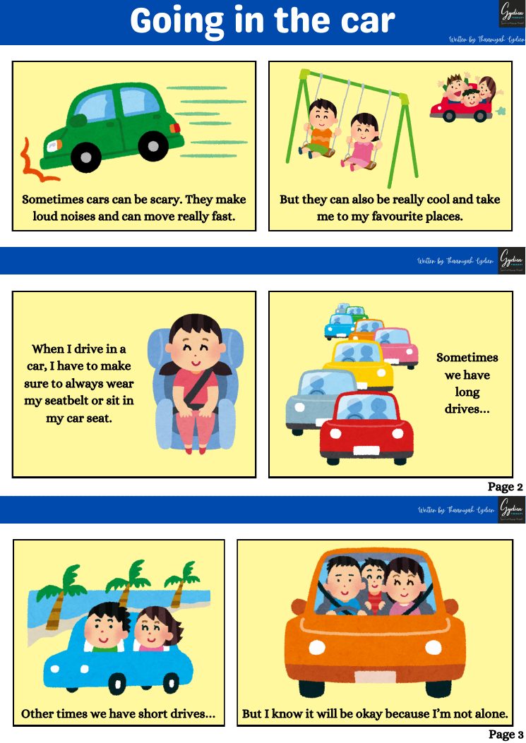 Cover of the social story: Going in the car
