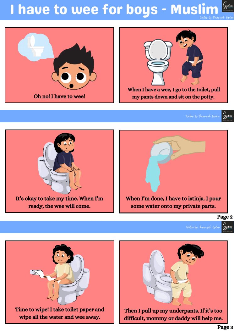 Cover of the social story: I have to wee